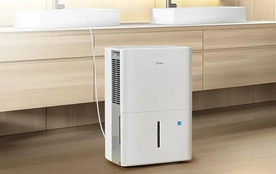 Midea 50-pint Wi-Fi dehumidifier with pump