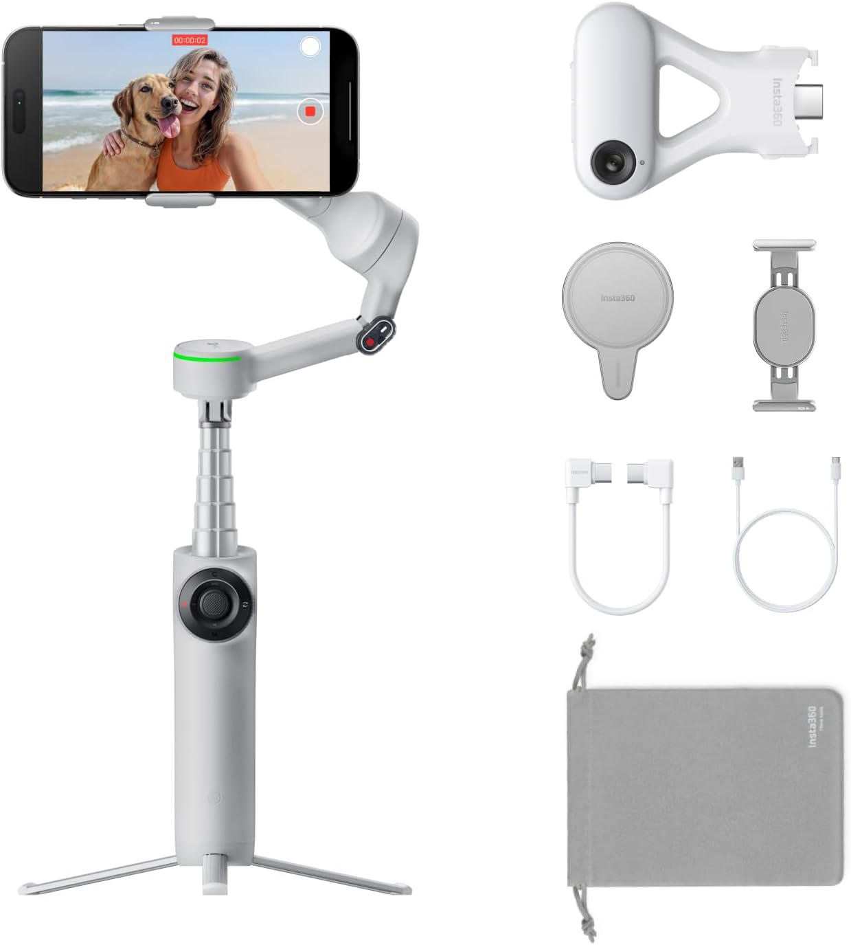 Insta360 Flow 2 Pro Ultimate AI Bundle in Stone Grey